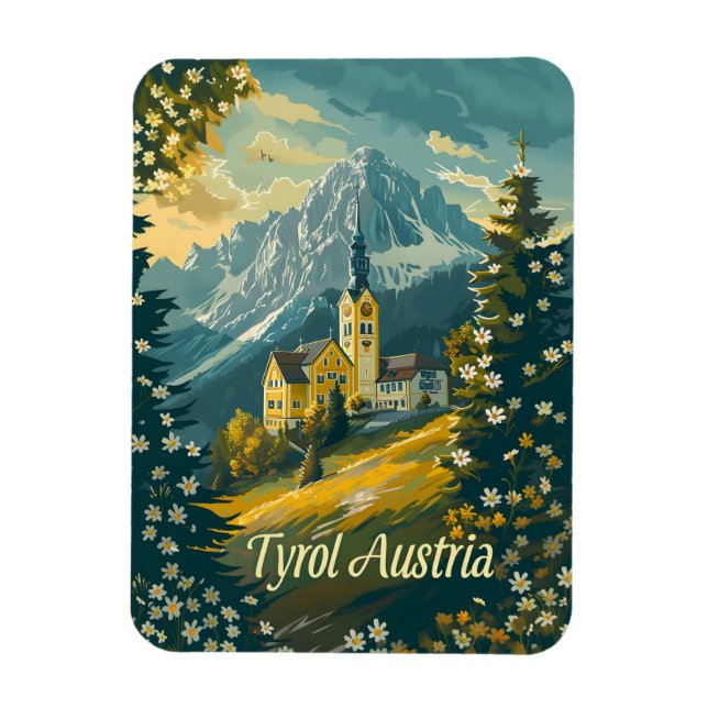 Tiroler Österreich Vintag Magnet (Vertikal)