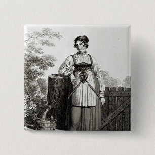Tirollian ländliches Mädchen, 1817 Button