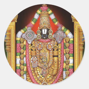 Tirupati Balaji Runder Aufkleber