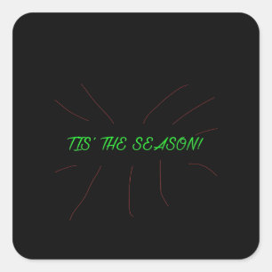 Tis Season Collection Grafik Minimal Sauber Quadratischer Aufkleber