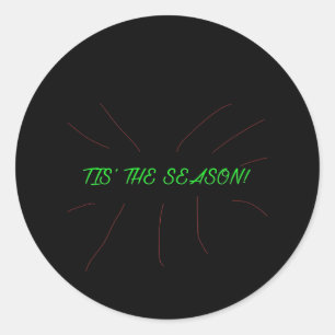 Tis Season Collection Grafik Minimal Sauber Runder Aufkleber