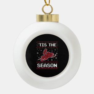Tis Season Fußball-Kürbis Herbst Thanksgiving Keramik Kugel-Ornament