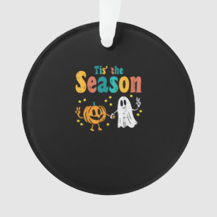 Tis Season Kürbisblatt-Latte Herbst-Softball Ornament