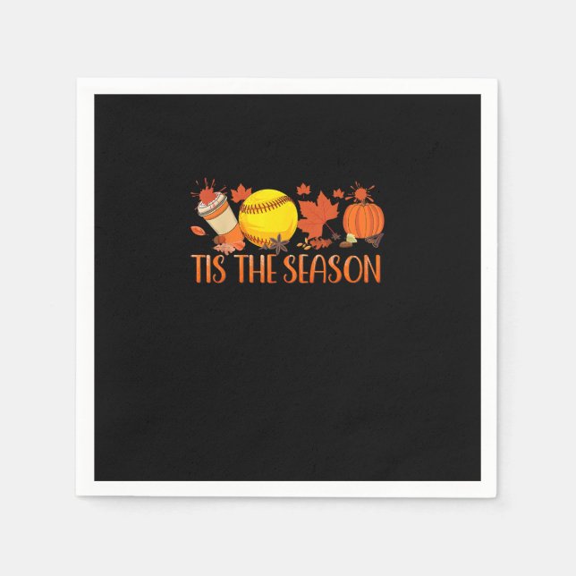 Tis Season Pumpkin Spice Latte Halloween Fall Coff Serviette (Vorderseite)