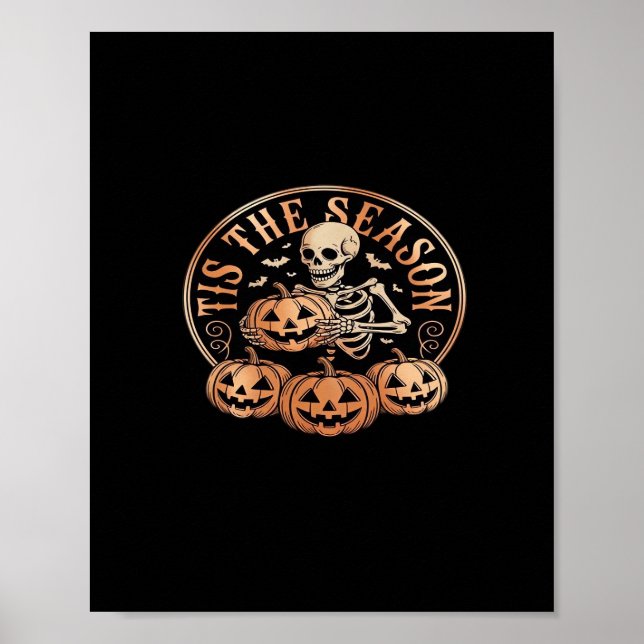 Tis Season Snowmobile Red Plaid Poster (Vorne)