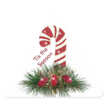 'Tis Season Sucre de canne Triangle Stickers