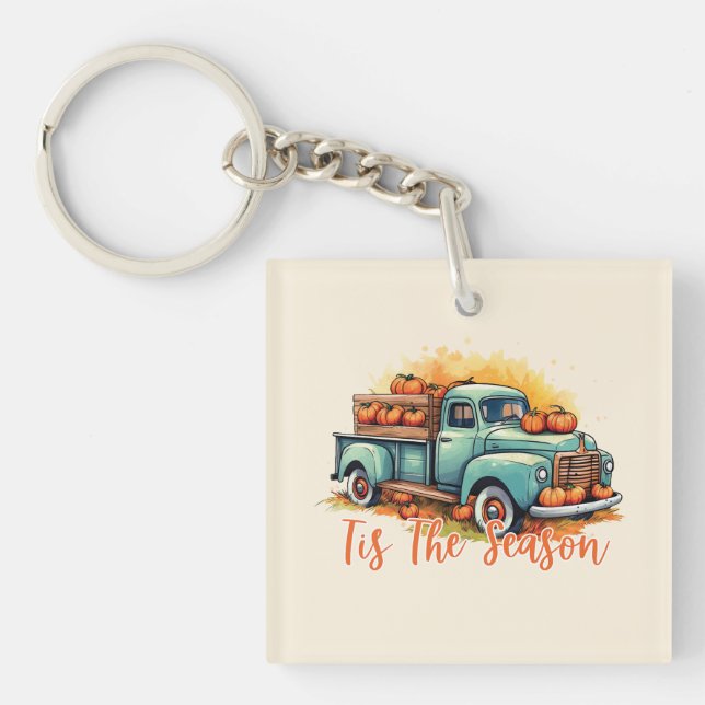 'Tis The Season - Camion rustique avec Citrouilles (Devant)