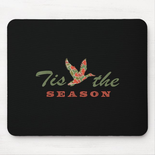 Tis The Season Camo Duck Christmas Xmas Holiday Me Mousepad (Vorne)