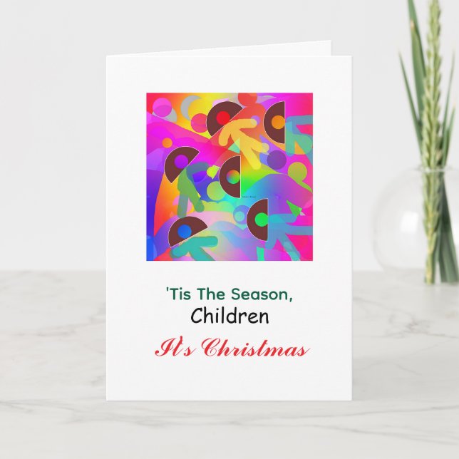 'Tis The Season, Children It's Christmas Rainbow  Karte (Vorderseite)
