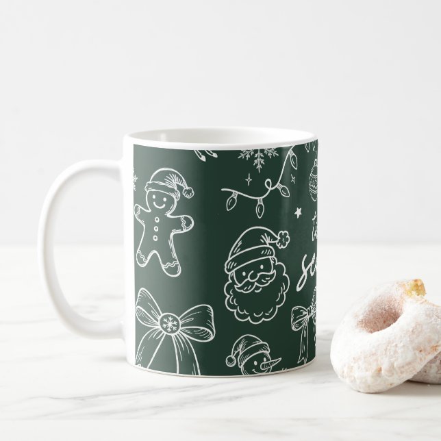 Tis the Season - Christmas Doodle Kaffeetasse (Mit Donut)