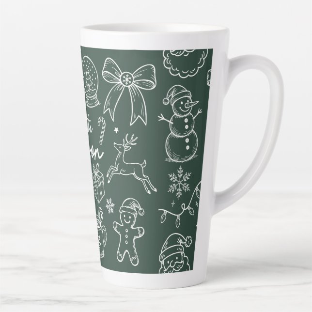 Tis the Season - Christmas Doodle Milchtasse (Rechts)