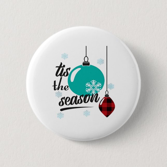 Tis The Season Classic Retro Clean Button (Vorderseite)