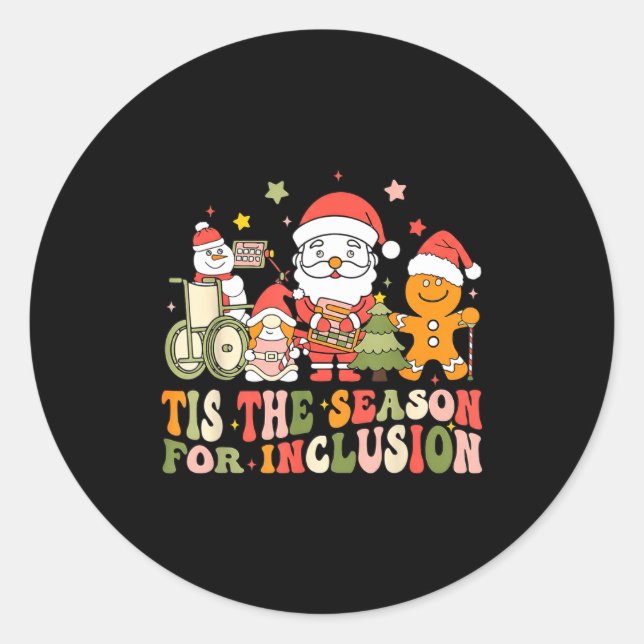 Tis The Season For Inclusion  Runder Aufkleber (Vorderseite)
