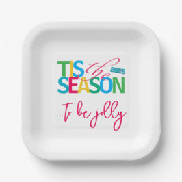 Tis the Season Holiday Paper Plates Pappteller