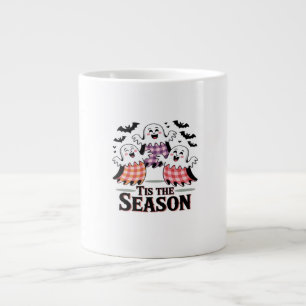 Tis The Season Karierter Halloween Jumbo-Tasse