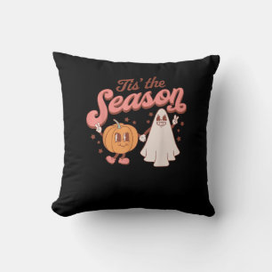 Tis The Season Kürbis Boo 60er 70er Halloween Kost Kissen