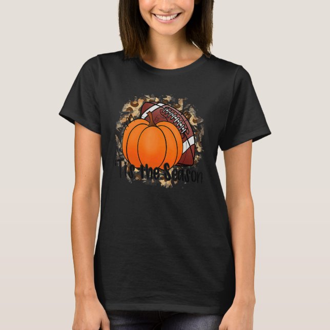 Tis The Season Kürbisblatt-Latte Herbst Dankfest T-Shirt (Vorderseite)
