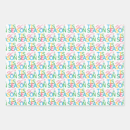 Tis the Season Multi Design Wrapping Paper Geschenkpapier Set