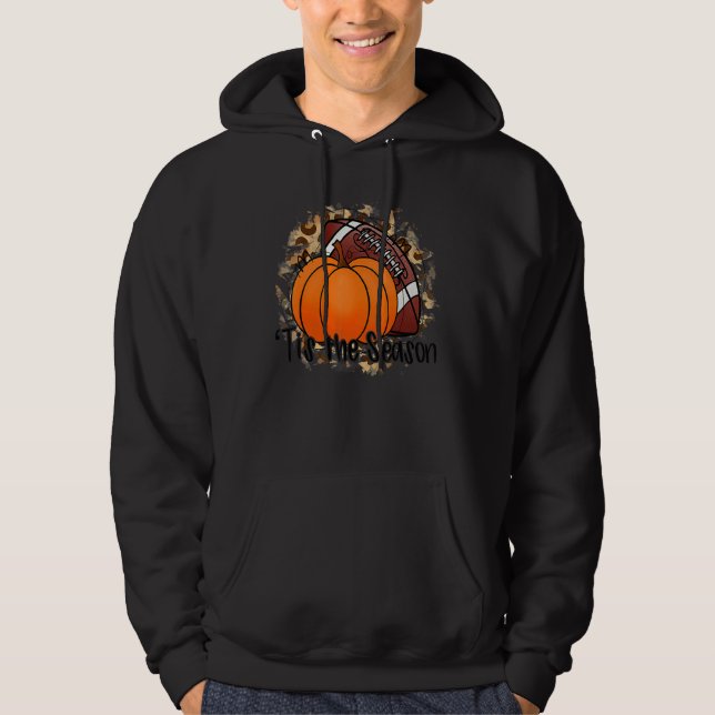 Tis The Season Pumpkin Leaf Latte Fall Thanksgivin Hoodie (Vorderseite)