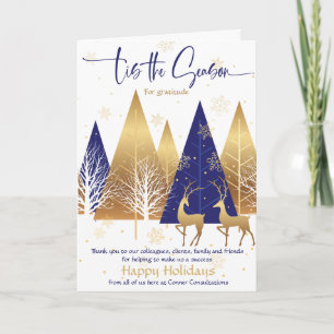 'Tis the Season Royal Blue Stilisierte Unternehmen Einladung