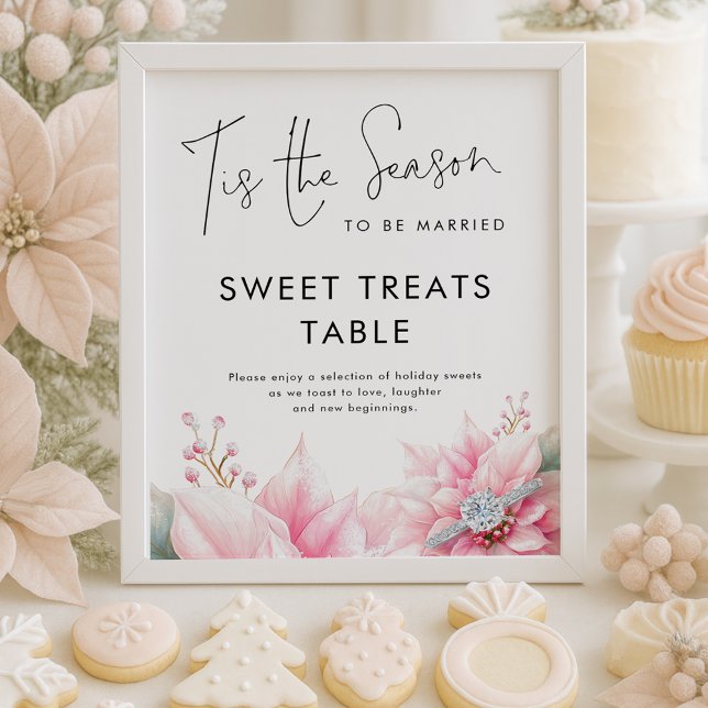 Tis the season Sweet Treats Table Bridal Shower Poster (Von Creator hochgeladen)
