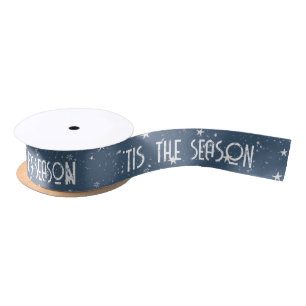 'TIS THE SEASON Text Mit Sternen Satinband