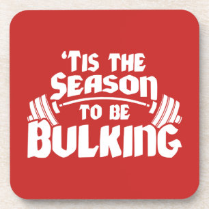 Tis The Season To Be Bulking - Funny Christmas Untersetzer