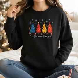 Tis the Season to Be Jolly Colorful Christmas Tree Sweatshirt