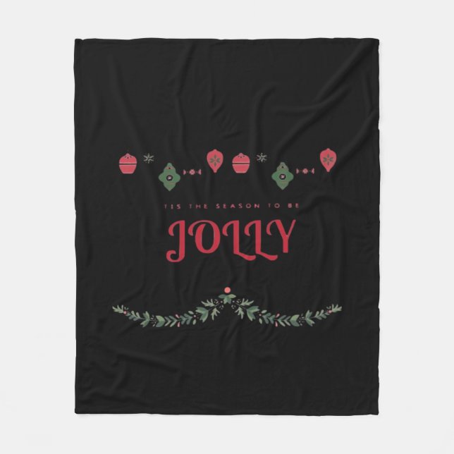 Tis The Season To Jolly Funny Casual Fleecedecke (Vorderseite)