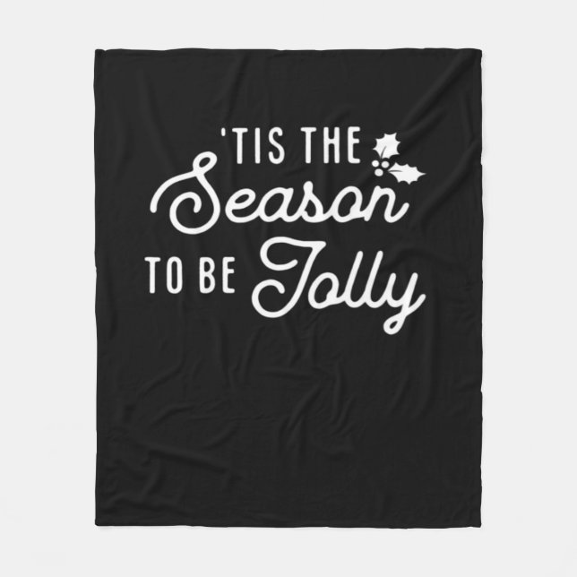 Tis The Season To Jolly Retro Style Fleecedecke (Vorderseite)