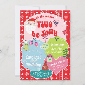 Tis the season two be jolly 2nd birthday invite. einladung