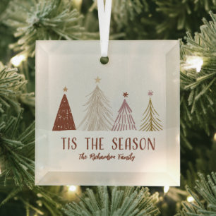 Tis The Season Weihnachtsbäume Benutzername Ornament Aus Glas