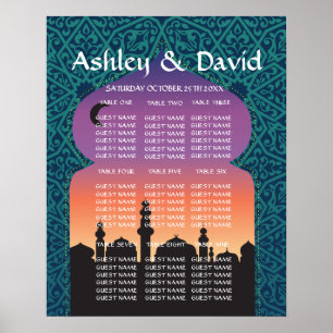Tisch Hochzeit arabische Nächte Plakatsitzplatz Poster