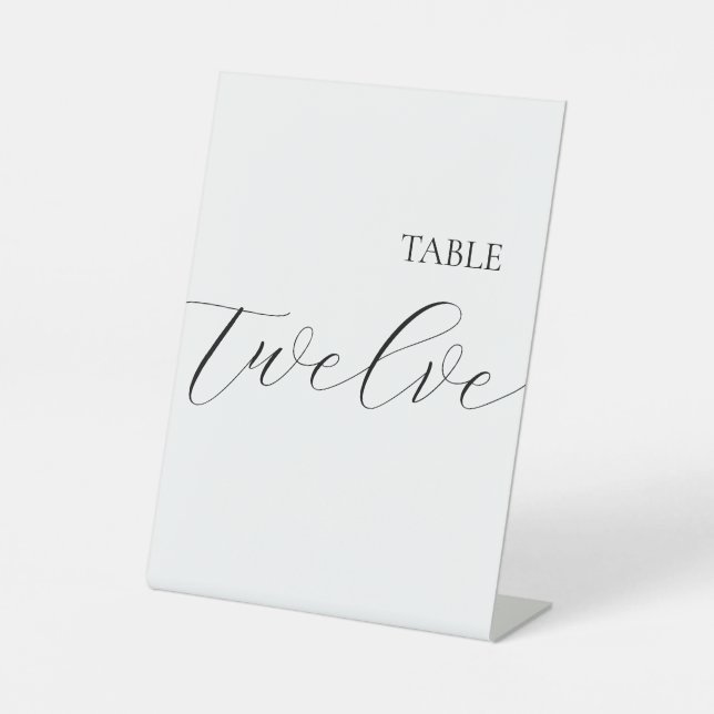 Tisch Nummer 12 Sockelschild (Vorderseite)