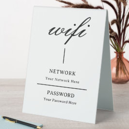 Tisch Tent Schild | Modernes WLAN-Passwort Netzwer