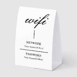 Tisch Tent Schild | Modernes WLAN-Passwort Netzwer