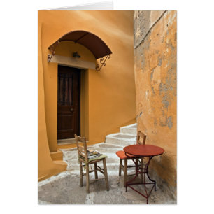 Tischanordnung auf der Seite, Chania, Kreta, Griec