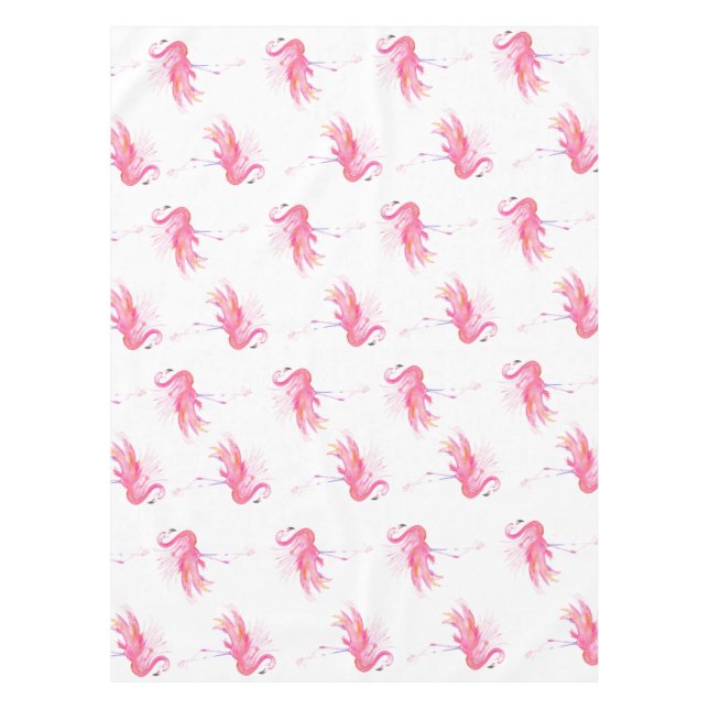 Tischdecke für Pink Flamingo Party (Vorderseite)