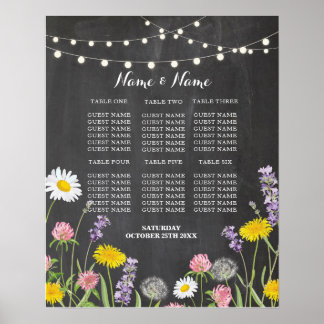 Tischdecke Hochzeit Wilde Blume Plakatsitze Poster