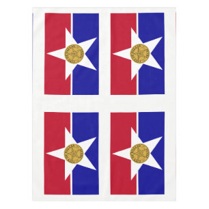 Tischdecke mit Flagge von Dallas, Texas