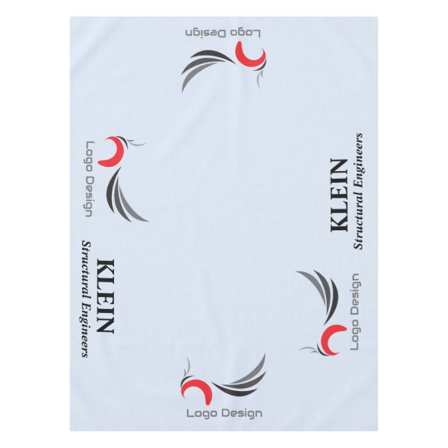 Tischdecke mit Ihrem Logo und Text (Vorderseite)