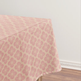 Tischdecke mit rosa Blumenmuster