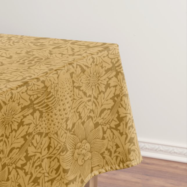 Tischdecke mit William Morris' Vogel und Anemone (Beispiel)