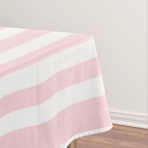 Tischdecke Rosa & Weiß gestreift