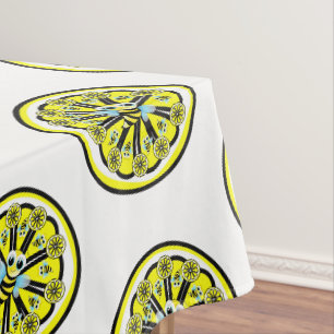 Tischdecke Sommer Spaß Hummel Zitrone