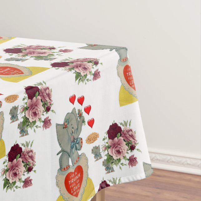 Tischdecke Valentinstag Elefant (Beispiel)