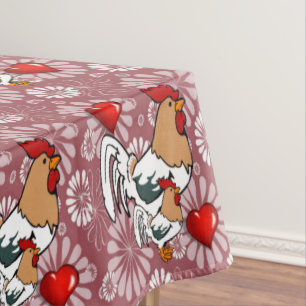 Tischdecke Valentinstag Hühnchen