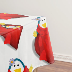 Tischdecke Valentinstag Pinguin