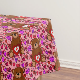 Tischdecke Valentinstag Teddybär