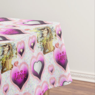 Tischdecke Valentinstag Vintage Katze